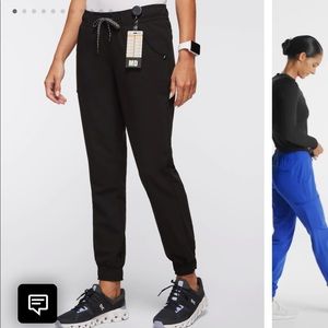 Jaanuu 5-pocket jogger scrub pants- medium black